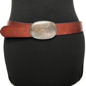 Vintage Abercrombie Leather Belt M Buckle Western